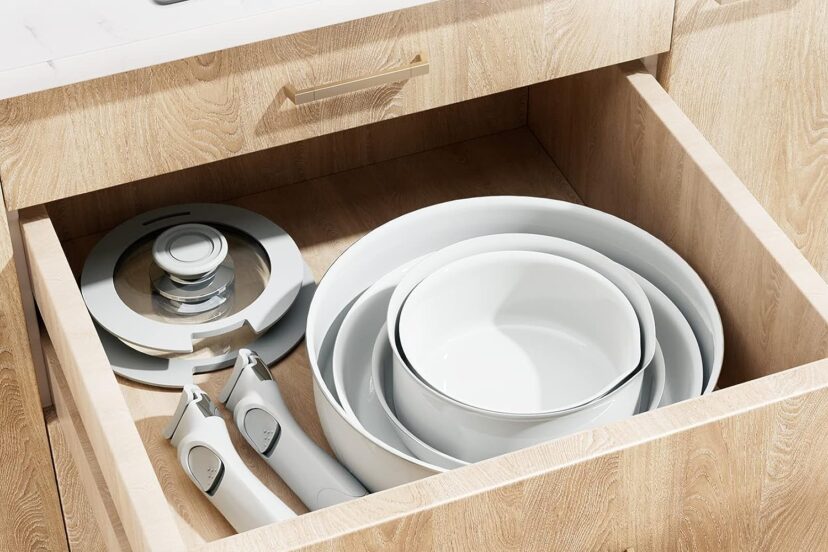 bazova pots and pans set nonstick with detachable handles review