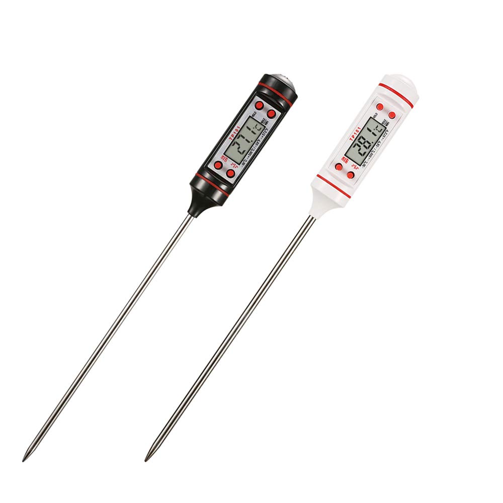 Digital Stainless Steel Thermometer for Meat, Food, Baking, Water and Liquid with Super Long Instant Thermometer