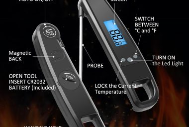 digital meat thermometer instant read meat thermometer for cooking kitchen food candy with backlight and magnet for oil 1 1