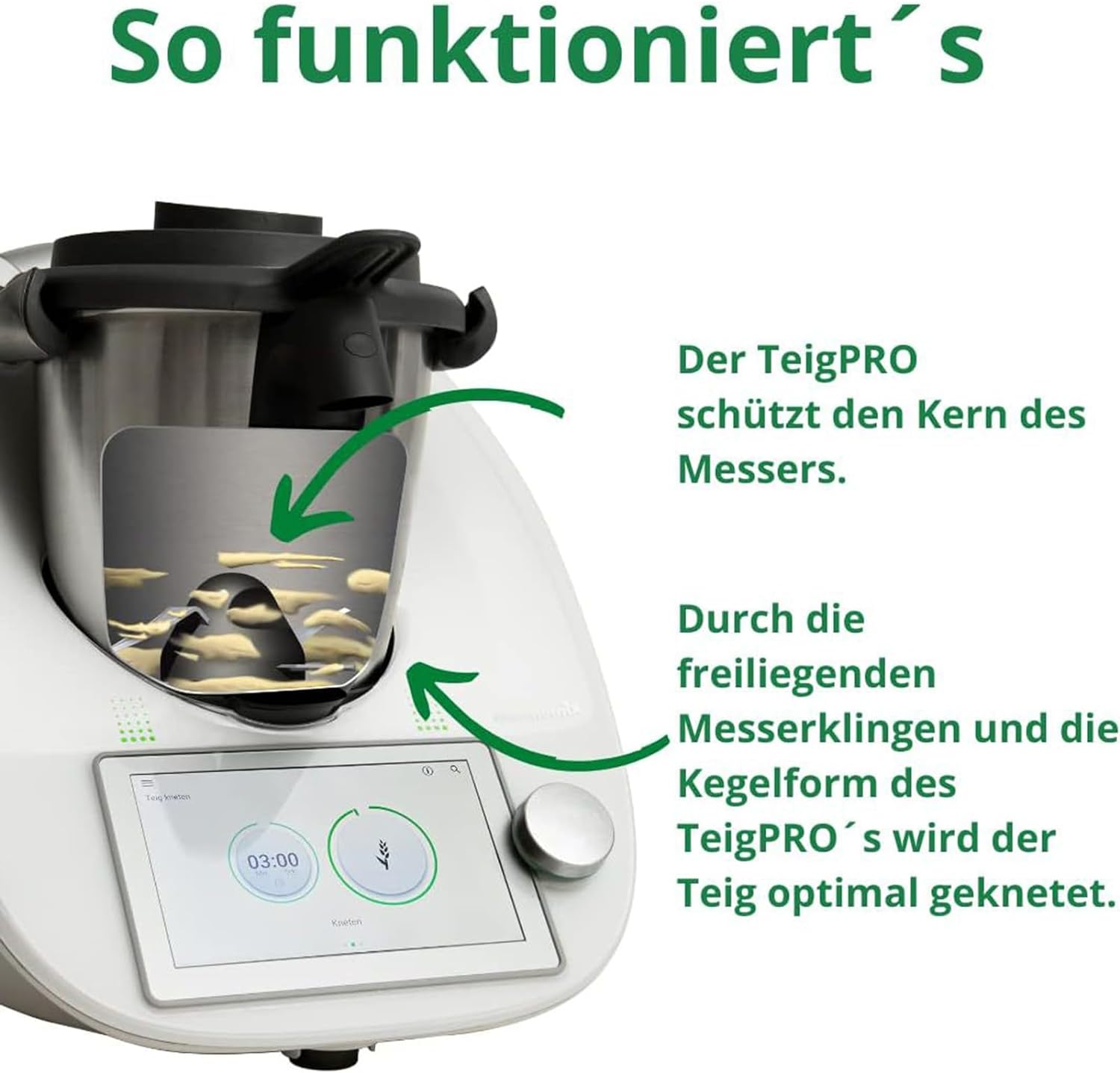 Dough Avoider Kneading Head Protector, Thermomix Tm5.Tm6 Lightning-Fast Cleaning Of Hot Mix Knives From Dough Residue And Dirt