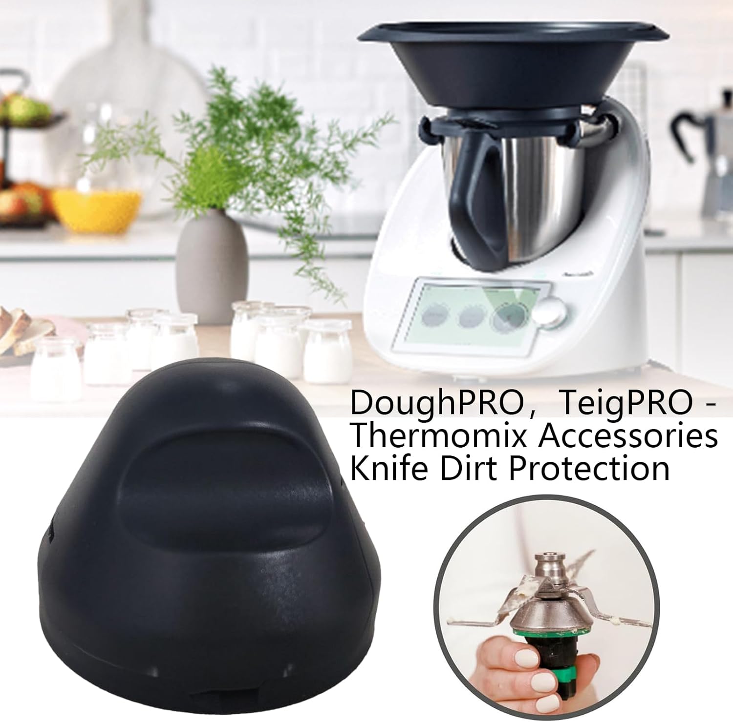 Dough Avoider Kneading Head Protector, Thermomix Tm5.Tm6 Lightning-Fast Cleaning Of Hot Mix Knives From Dough Residue And Dirt