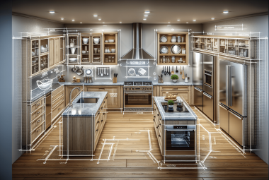 how far apart should kitchen appliances be 1
