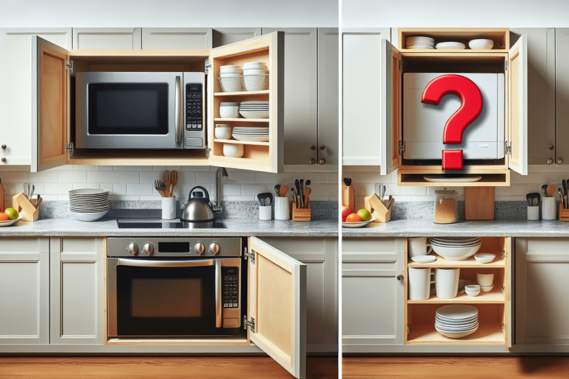 is it safe to put a countertop microwave in a cabinet 1