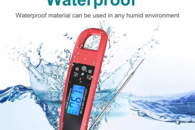 likepai instant read meat thermometer for kitchen cooking ultra fast precise waterproof digital food thermometer with ba 3