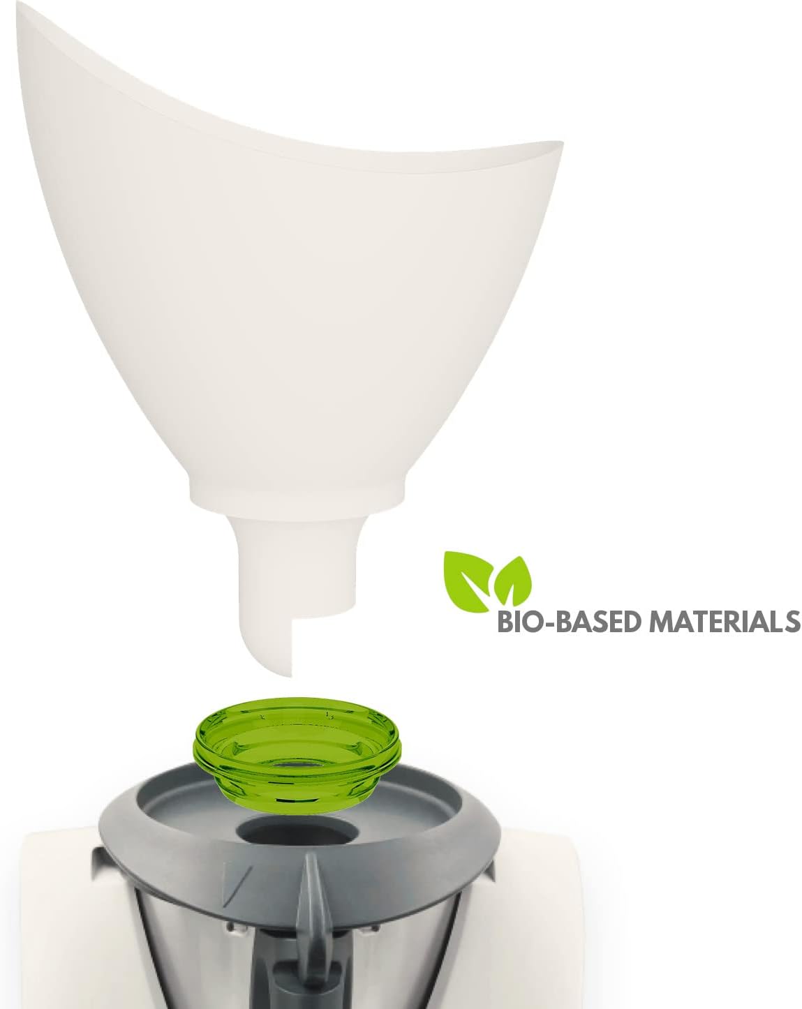 Madama Bimbuto - Funnel for Thermomix TM31, TM5 and TM6. Accessory for Thermomix Made of biomaterial for Food, Durable, Non-Toxic and BPA-Free. Made in Italy