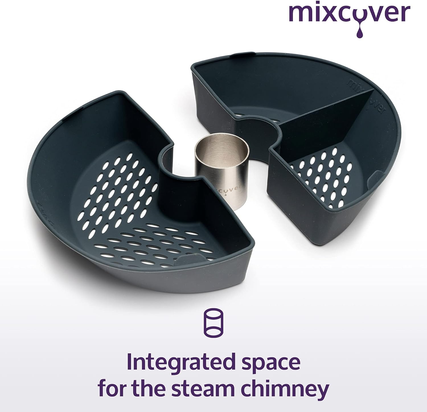 Mixcover cooking chamber divider (HALF) for Thermomix Varoma steam cooking chamber - to divide the cooking chamber, steam cooking divider compatible with TM5 TM6 TM31 half