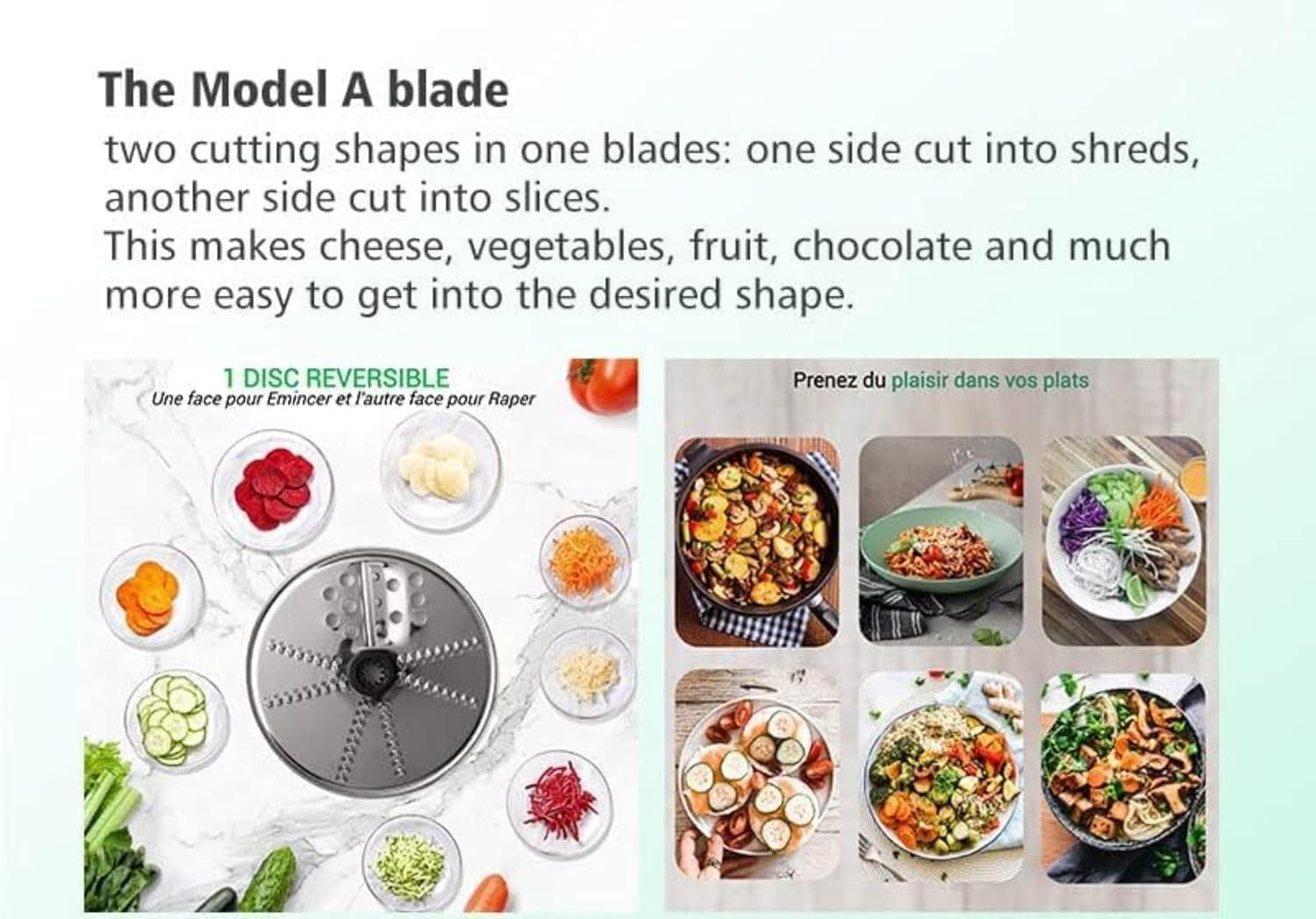 Multifunctional Vegetable and Cheese Cutter Coarse and Fine Cutter Suitable For Thermomix tm6 Vegetable Peeler Wwhole Set Stainless Steel (6 kinds of attachments)
