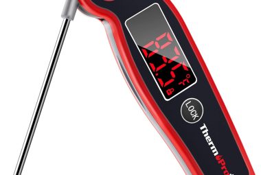 thermopro tp19 waterproof digital meat thermometer for grilling with ambidextrous backlit thermocouple instant read kitc