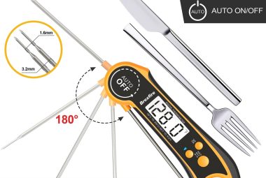 waterproof digital meat thermometer for cooking instant read food thermometer with backlight built in magnet calibration 1