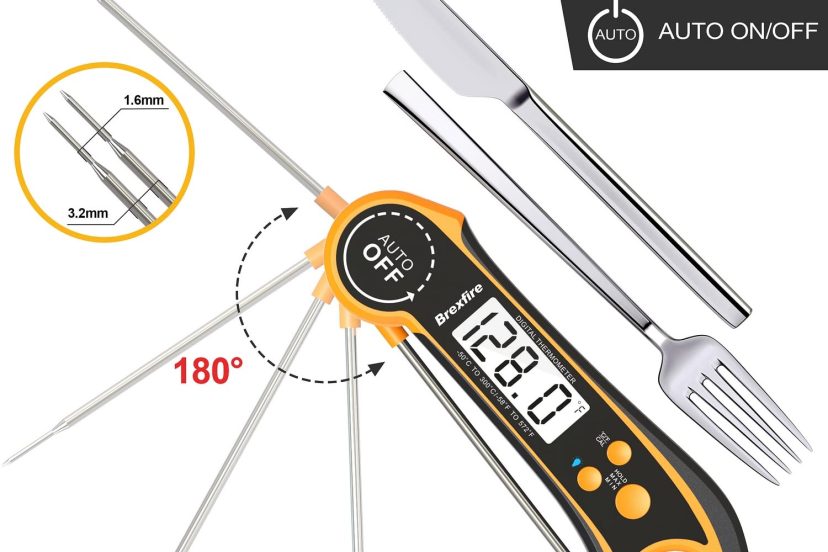 waterproof digital meat thermometer for cooking instant read food thermometer with backlight built in magnet calibration 1