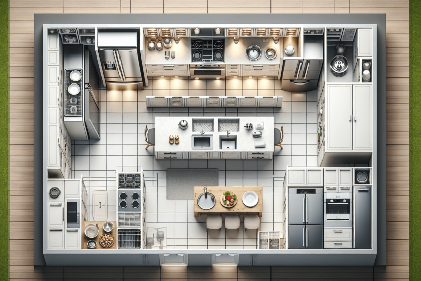 what is the general rule in kitchen layout
