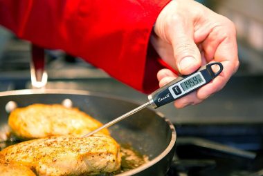 escali dh1 gourmet digital meat thermometer with extra long probe nsf certified black 2