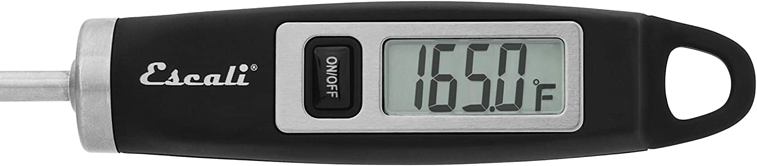 Escali DH1 Gourmet Digital Meat Thermometer with Extra Long Probe, NSF Certified, Black