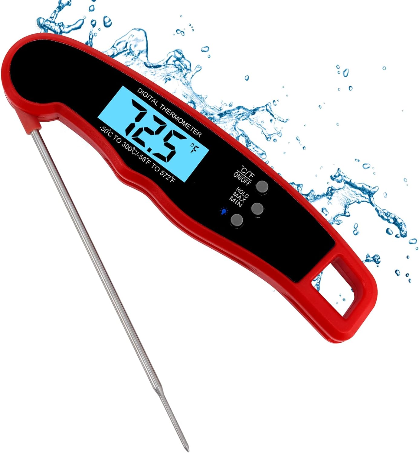 YLMIJFE Meat Thermometer,Meat Thermometer Digital,Waterproof and Backlight Instant Read Meat Thermometer for Grill and Cooking.Digital Food Probe for Kitchen, Outdoor Grilling and BBQ!